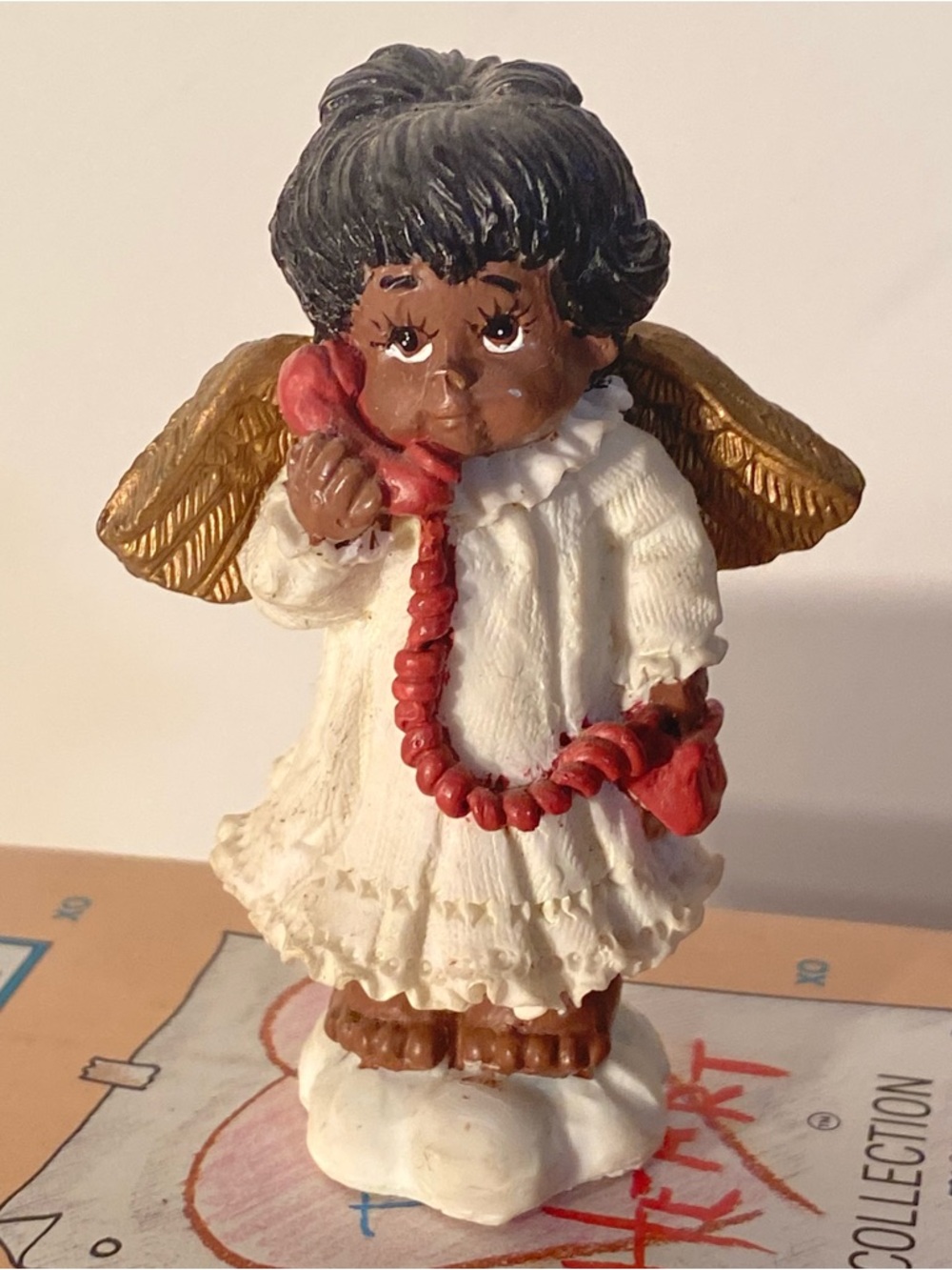 Vintage Young’s Inc. Cherished Cherub Collection Angel With Telephone 
3.25”